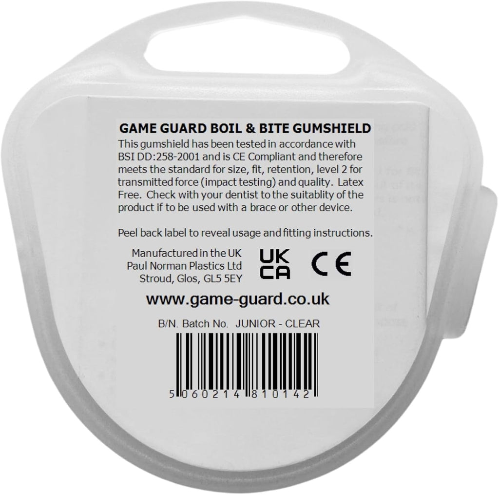 Boil & Bite Mouth Guard/Gum Shield – Mouldable Mouthguard/Gumshields - CE Approved, School Sports, Rugby, Hockey, Boxing, GAA, Martial Arts