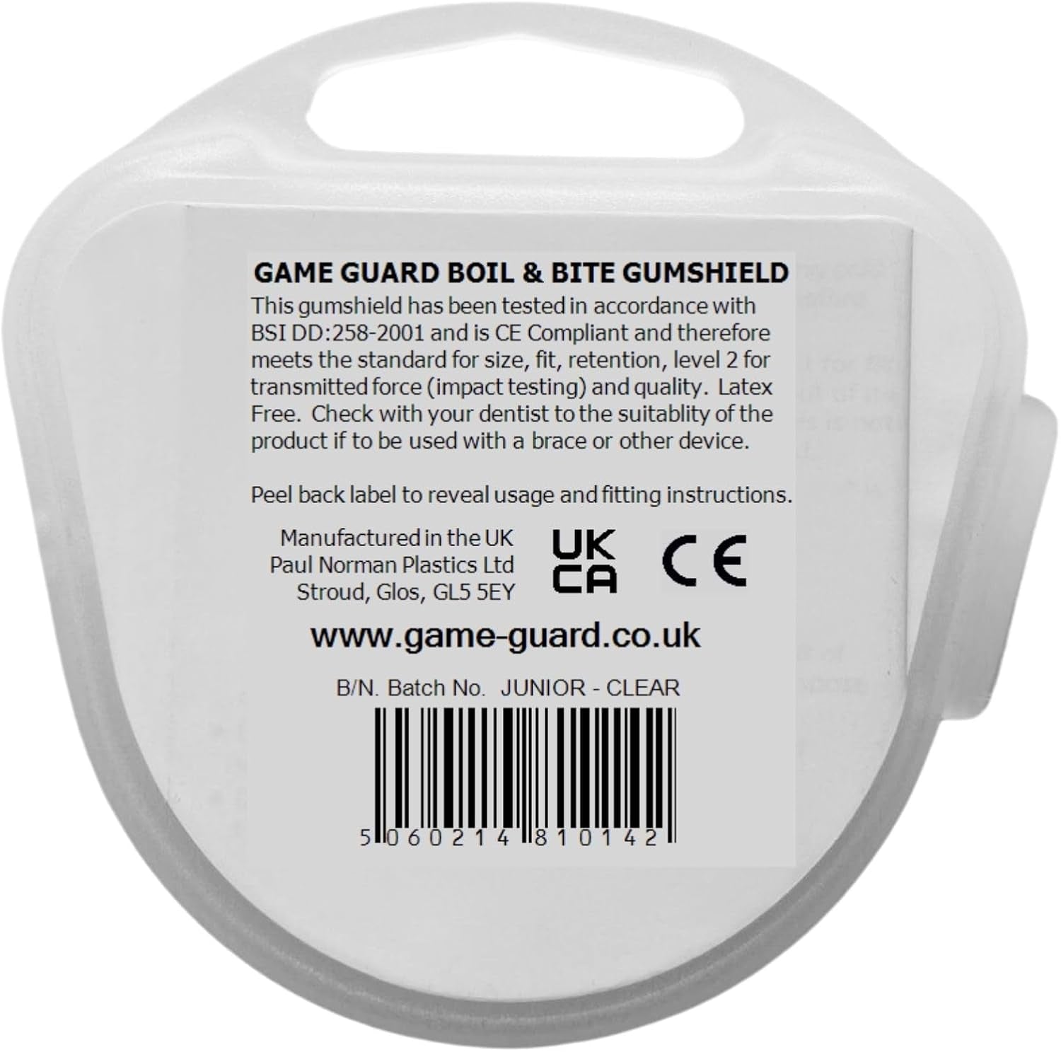 Boil & Bite Mouth Guard/Gum Shield – Mouldable Mouthguard/Gumshields - CE Approved, School Sports, Rugby, Hockey, Boxing, GAA, Martial Arts