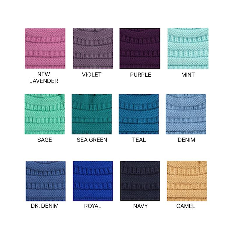 C.C Women’S Ponytail Beanie Tail Hat – Chic & Cozy Knit Winter Hat with High Ponytail Opening, Fashionable Warm Headwear for Fall & Winter