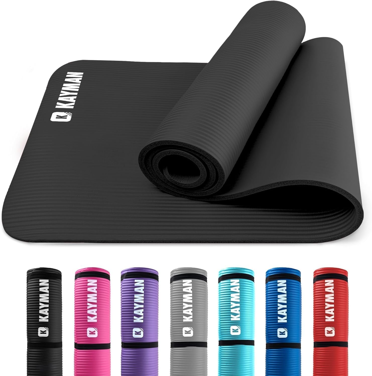 Yoga Mat – Multi-Purpose Extra Thick Foam Exercise Mats – Ideal Floor Mat for Pilates, Stretching, Resistance Workout & Therapy – Home & Gym Equipment Accessory