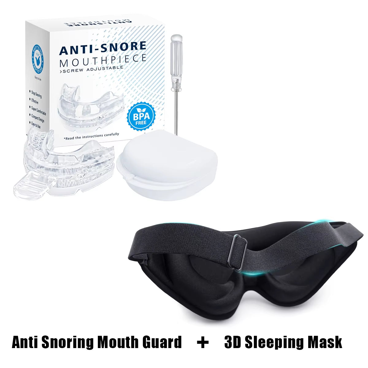 Adjustable Anti-Snoring Mouthguard and Bruxism Relief for Enhanced Sleep Quality