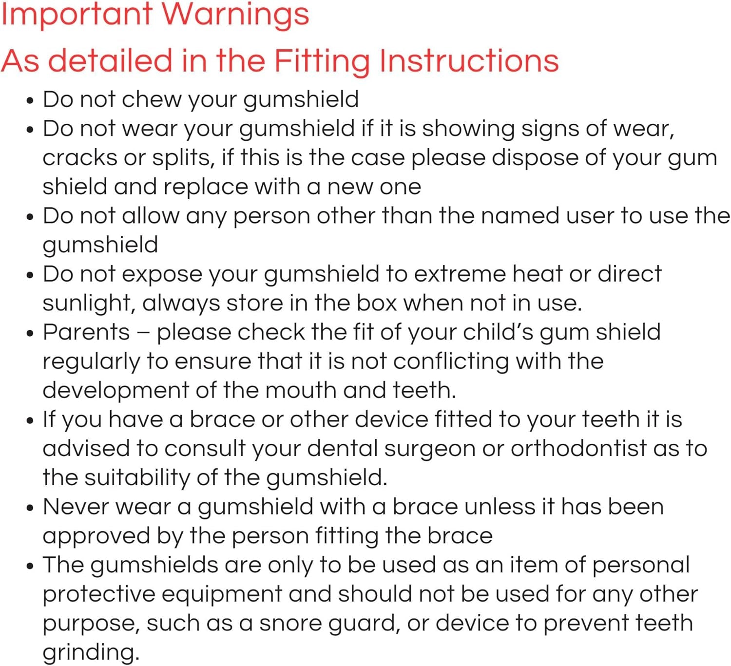 Boil & Bite Mouth Guard/Gum Shield – Mouldable Mouthguard/Gumshields - CE Approved, School Sports, Rugby, Hockey, Boxing, GAA, Martial Arts
