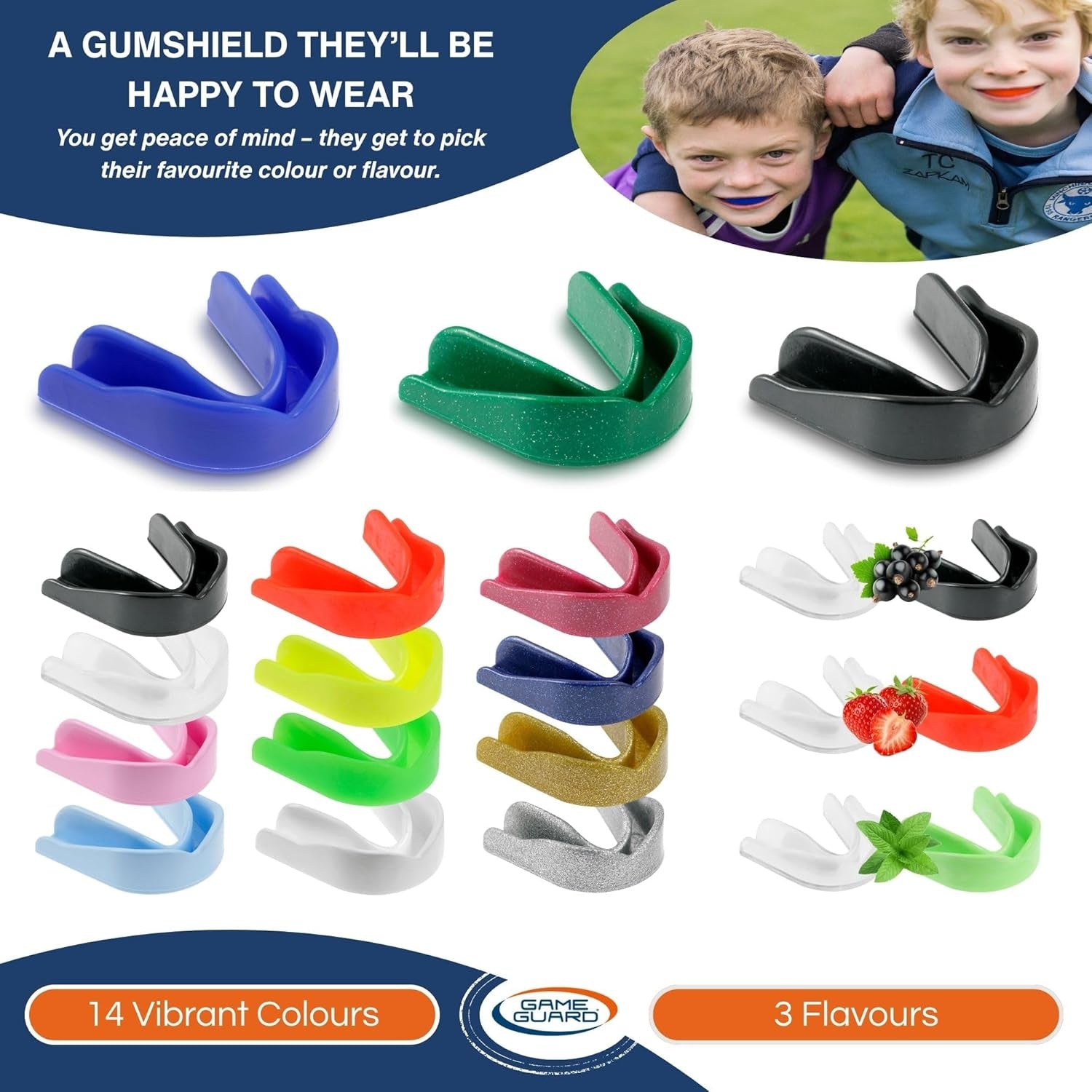 Boil & Bite Mouth Guard/Gum Shield – Mouldable Mouthguard/Gumshields - CE Approved, School Sports, Rugby, Hockey, Boxing, GAA, Martial Arts