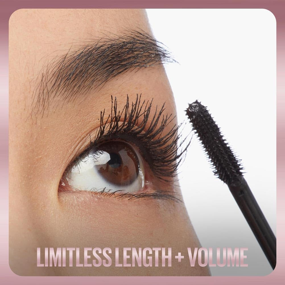 New York Lash Sensational Sky High Mascara, Volumising & Lengthening Mascara, Washable Flake-Free Formula Infused with Bamboo Extract & Fibres, 7.2 Ml, Shade: 01, Very Black