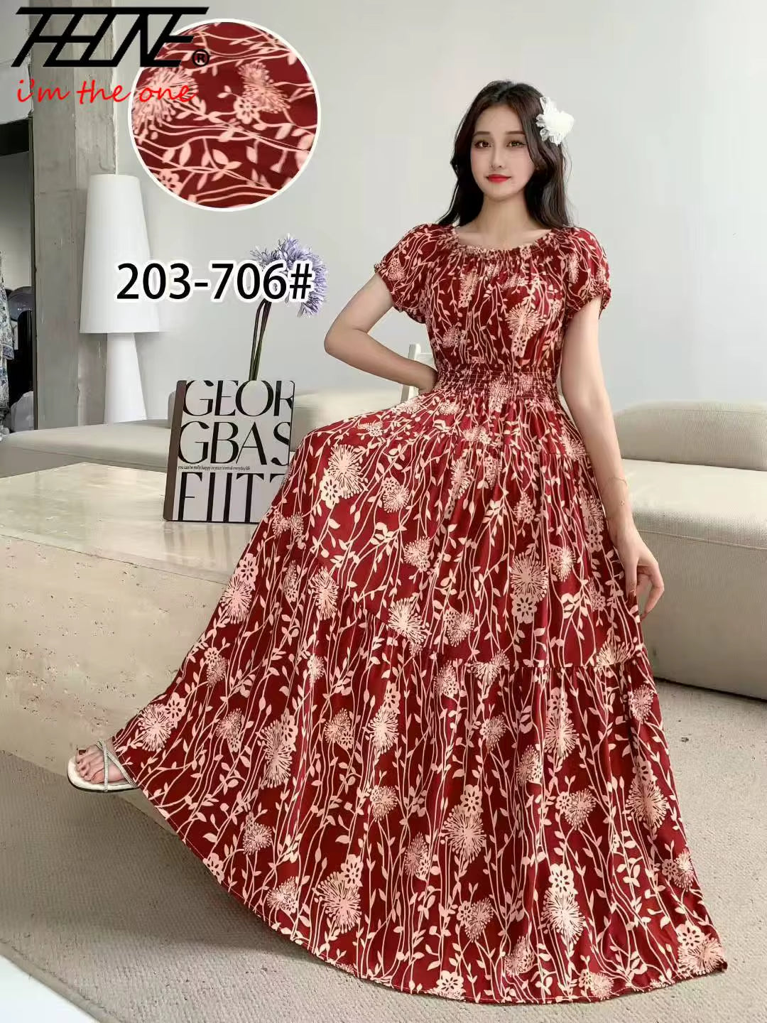 Summer Dress Women Cotton Linen Floral Vintage Oversized Korean Vestido Feminino Print Robe Off-Shoulder Casual Dresses