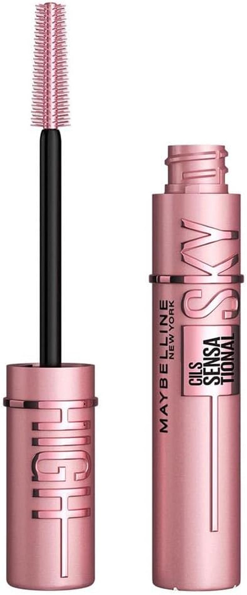 New York Lash Sensational Sky High Mascara, Volumising & Lengthening Mascara, Washable Flake-Free Formula Infused with Bamboo Extract & Fibres, 7.2 Ml, Shade: 01, Very Black