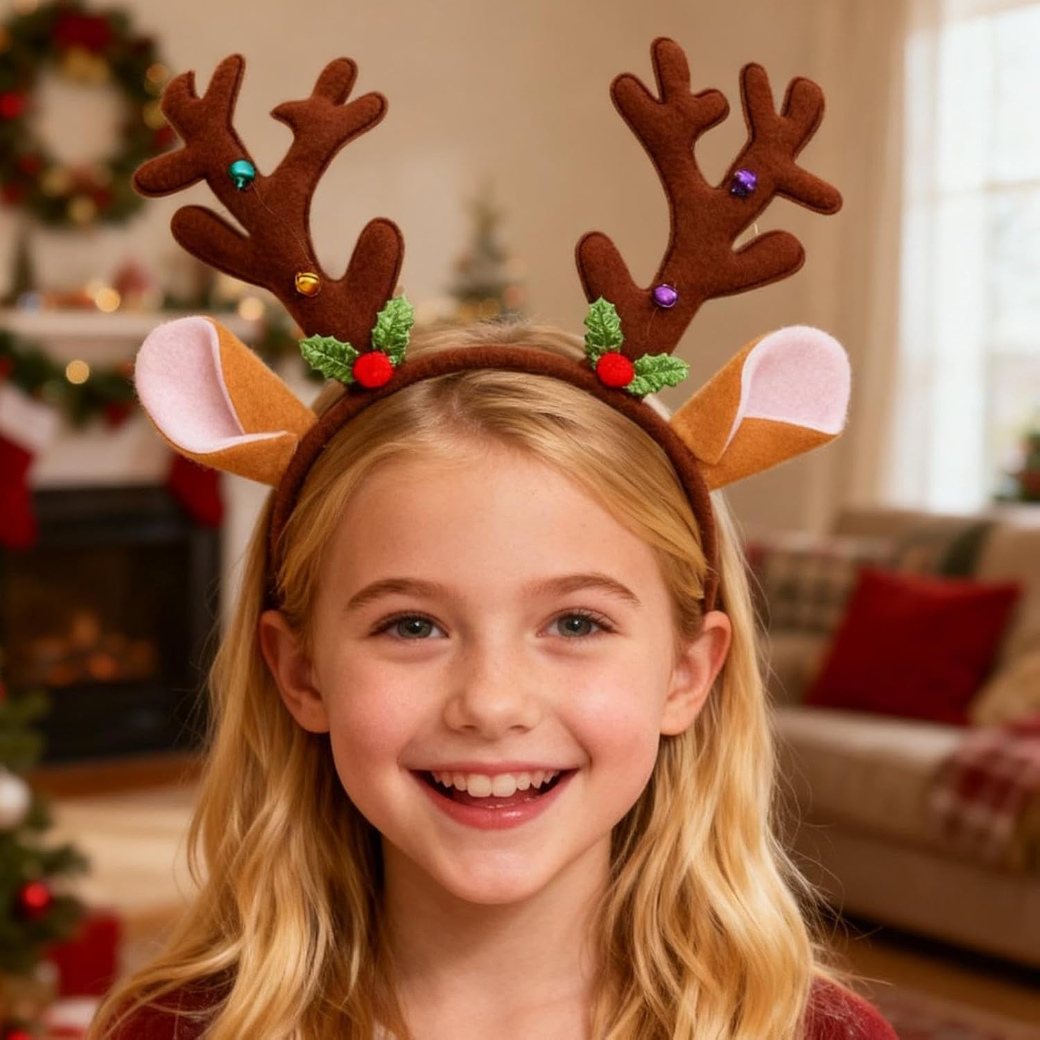 Christmas Headbands for Women - Reindeer Hair Accessories,Trend Headbands | for Holiday Family Gatherings Seasonal Celebrations Dinner Wedding Concert Event