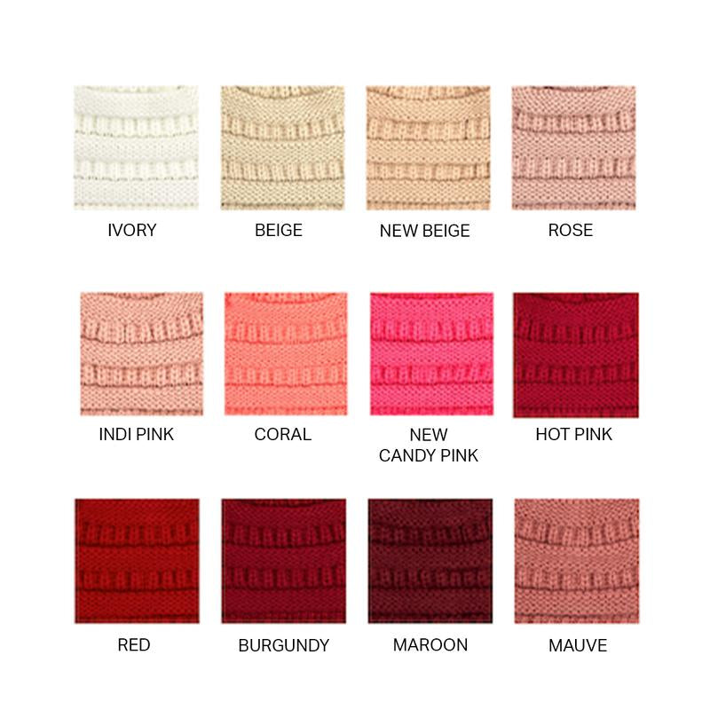 C.C Women’S Ponytail Beanie Tail Hat – Chic & Cozy Knit Winter Hat with High Ponytail Opening, Fashionable Warm Headwear for Fall & Winter