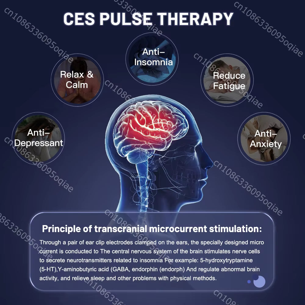 CES Sleep Aid Ear Clip Device for Anxiety Management and Insomnia Treatment