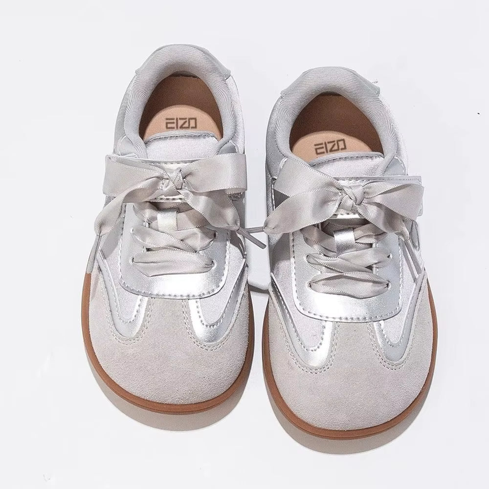 2025 Children's All-Season Board Shoes - Gold Casual Sneakers for Boys and Girls, Soft Training Footwear