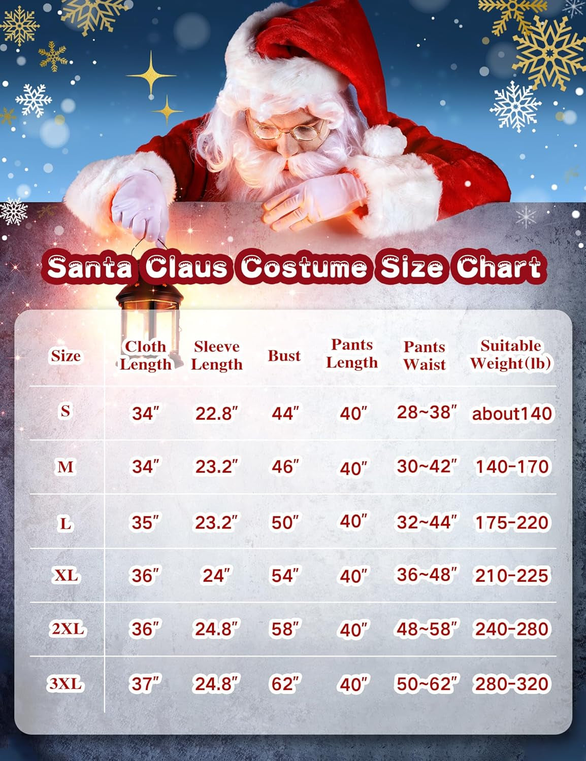 Deluxe Santa Claus Costume for Men - 11-Piece Holiday Outfit for Christmas Parties and Cosplay