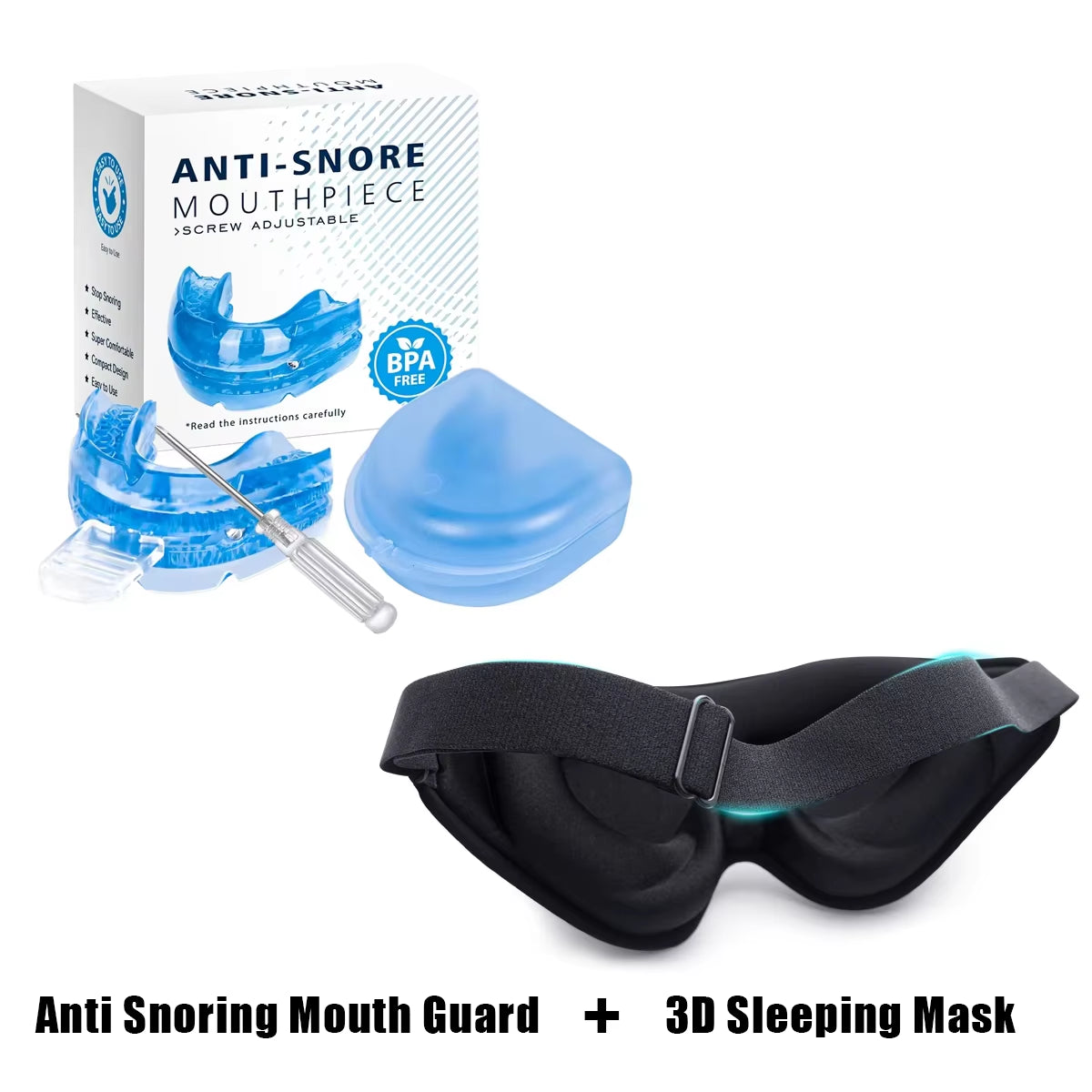 Adjustable Anti-Snoring Mouthguard and Bruxism Relief for Enhanced Sleep Quality