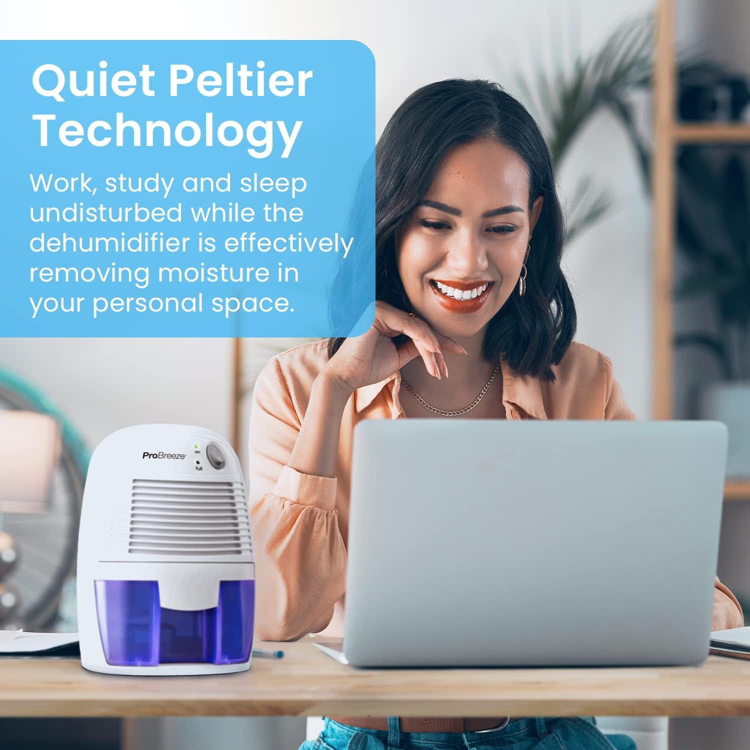 ® 500Ml Premium Dehumidifier for Damp, Mould, Moisture in Home, Kitchen, Bedroom, Caravan, Office, Garage (White & Blue, 500Ml)
