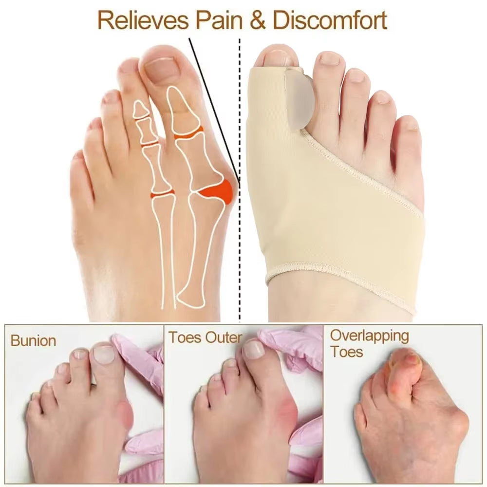 Bunion Corrector and Toe Separator for Hallux Valgus Relief and Big Toe Support Solutions