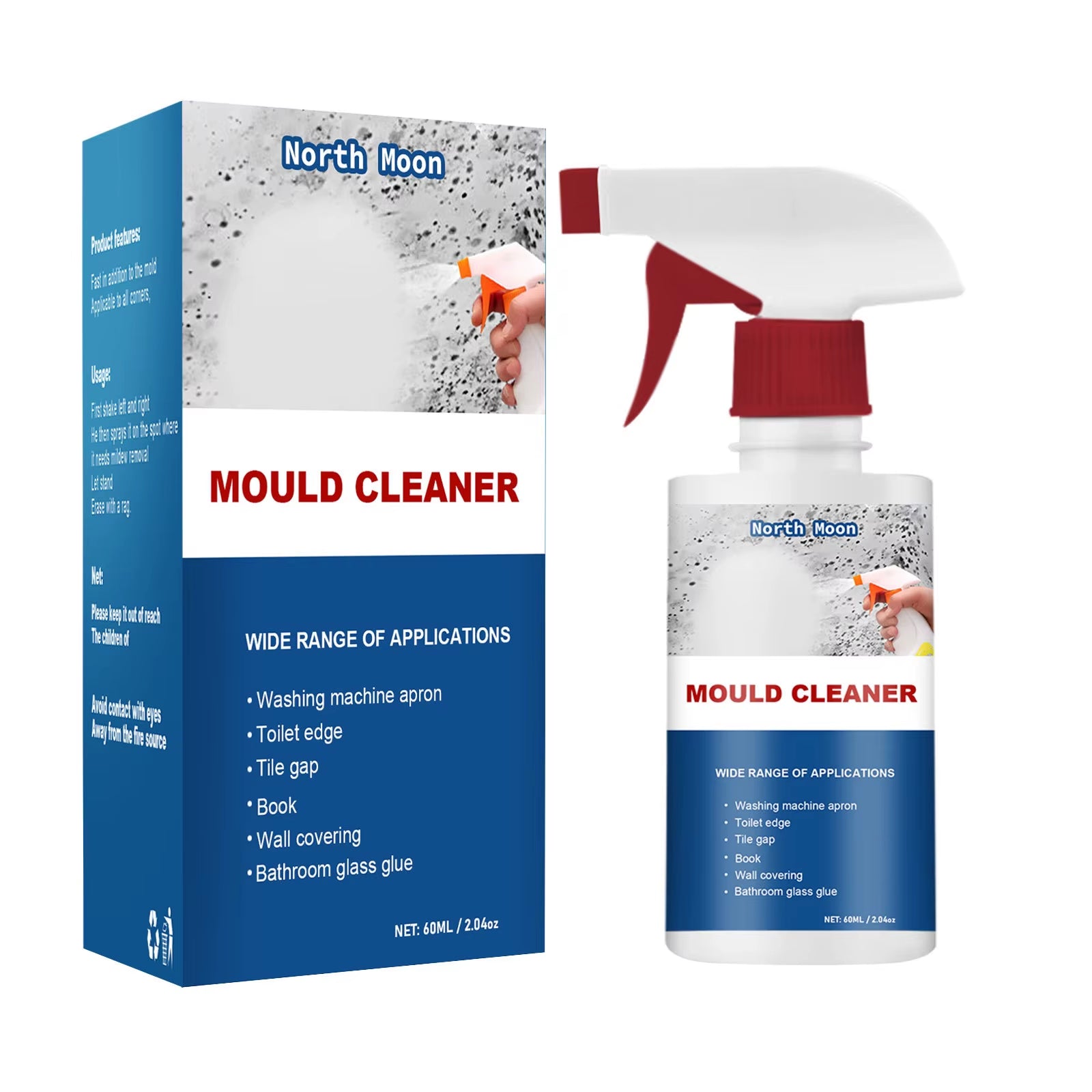 60Ml Mildew Cleaner Foam Mildew Household Cleaner Multifunctional Mold Remover Kitchen Bathroom Cleaning Spray Moldy Remover