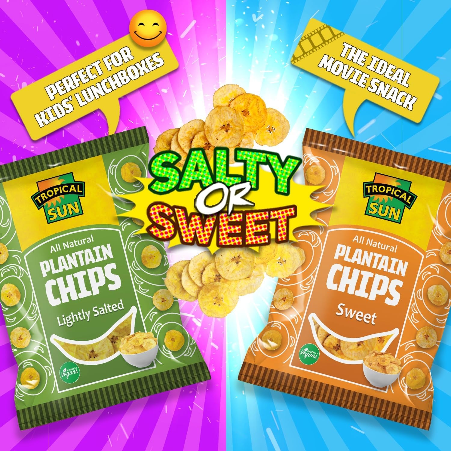 Sweet Plantain Chips, 450G (Pack of 1)