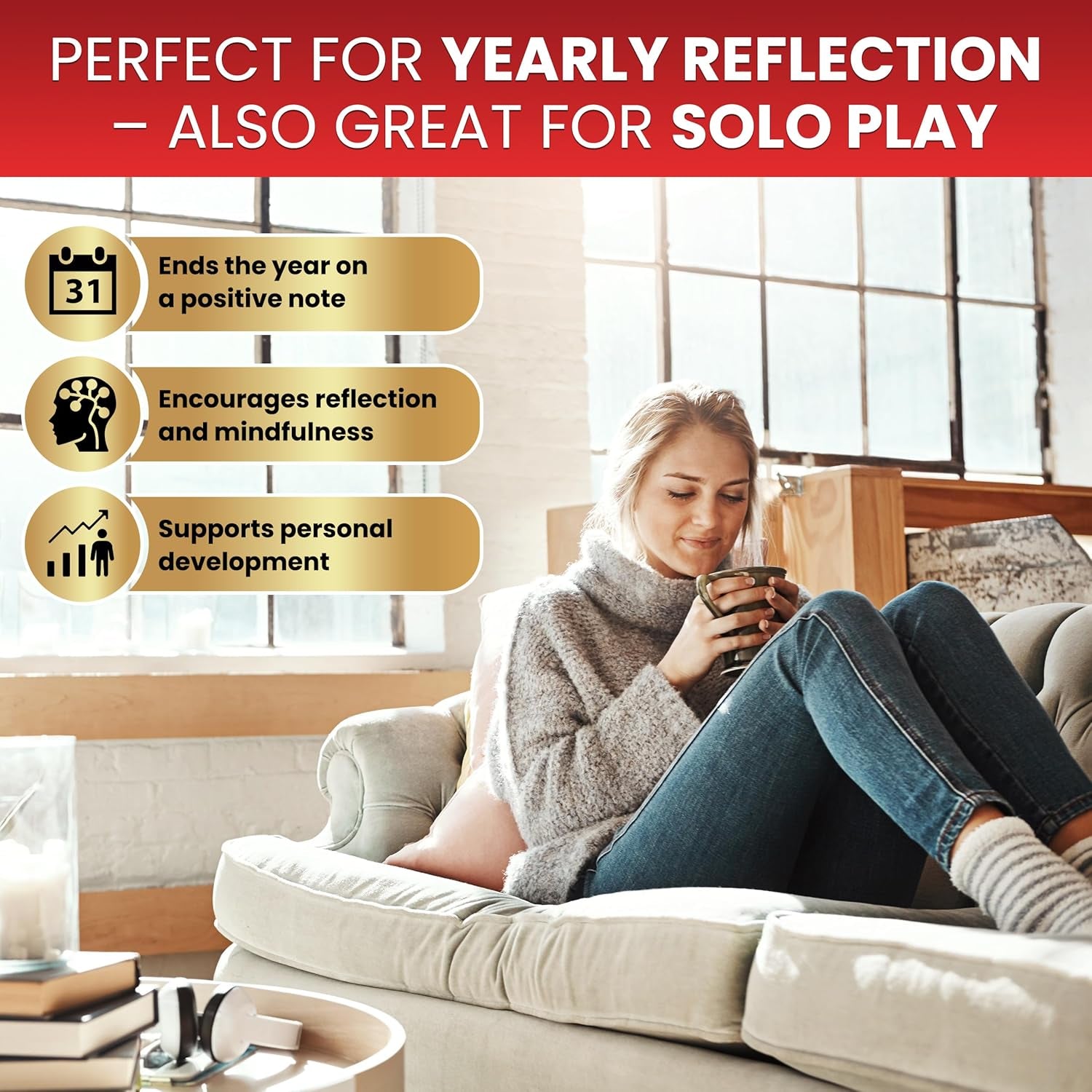 New Year's Eve Celebration Game - Reflect on Your Year’s Highlights, Engaging Party Activity for Adults and Kids, Suitable for 1-10 Players, Ages 6 and Up