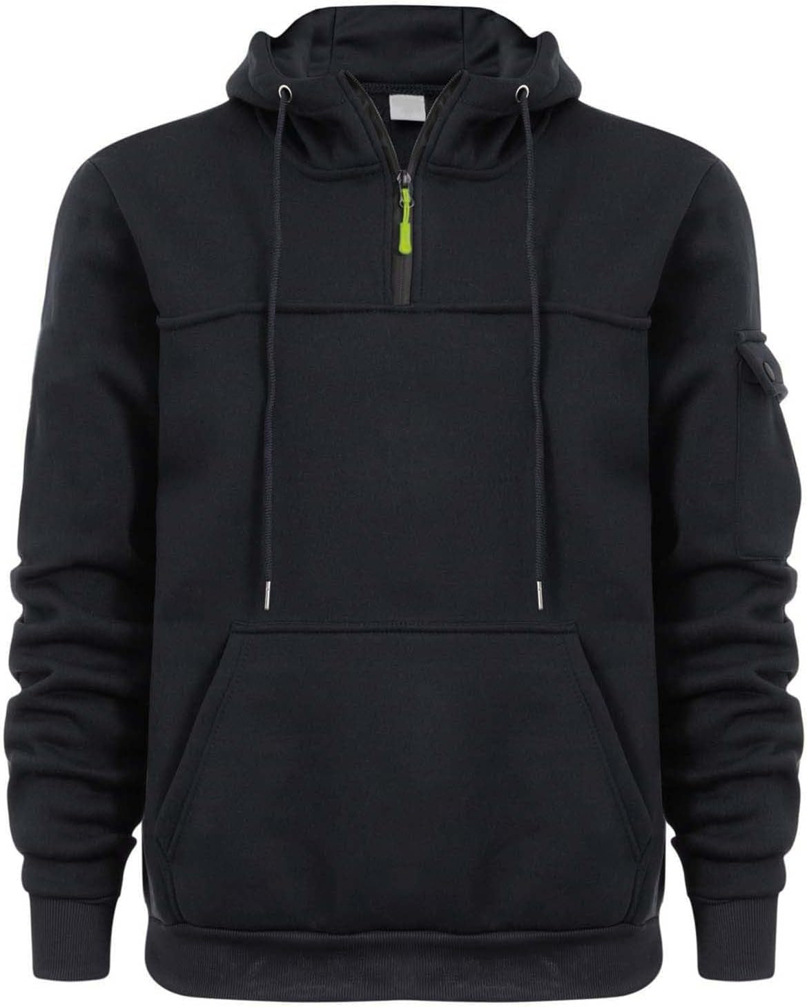 Men's Zip-Up Hooded Sweatshirts - Long Sleeve Pullover Tops with Pockets, Comfortable Lightweight Activewear for Casual Work and Holiday Wear in the UK