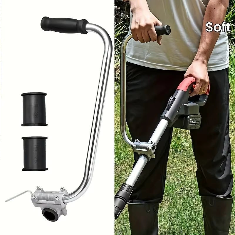 Ergonomic Weed Eater Handle Grip - Lawn Trimmer Extension with Bracket Clamp, Comfortable Weeder Handle for String Trimmer