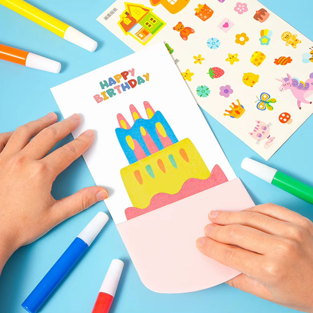 Squeegee Art Kids Paint Kit Dot Painting Art Kits DIY Rainbow Scratch Art for Kids Boys Girls Birthday Christmas Gifts