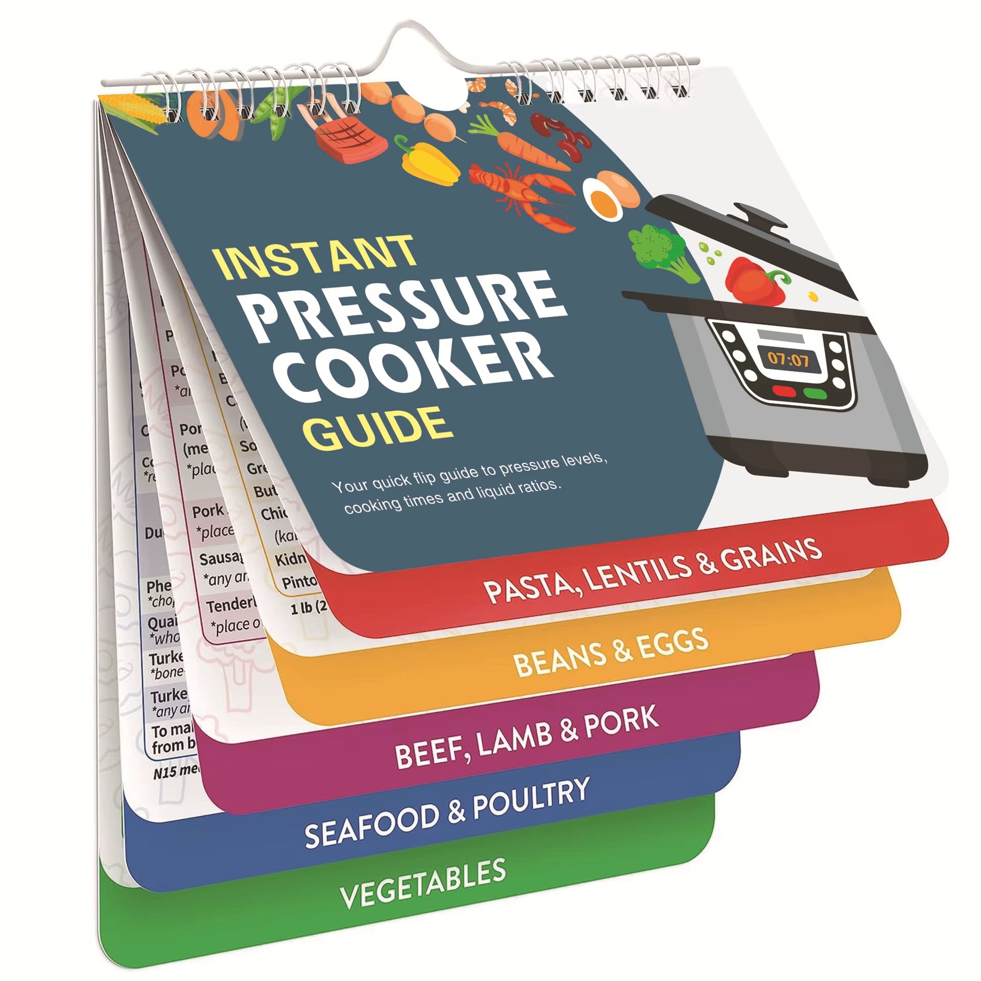 Air Fryer Cookbook Magnetic Cheat Sheet, Guide Booklet, Cookbooks Instant Accessories Oven Cooking Pot Temp Times Chart