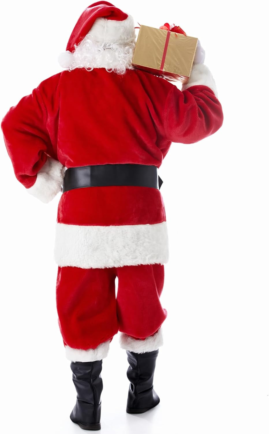 Deluxe Santa Claus Costume for Men - 11-Piece Holiday Outfit for Christmas Parties and Cosplay