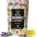 Chamomile Lavender Herbal Tea - 10 Biodegradable Pyramid Tea Bags | Caffeine-Free, Non-GMO, Super Antioxidant | Eco-Conscious Premium Packaging