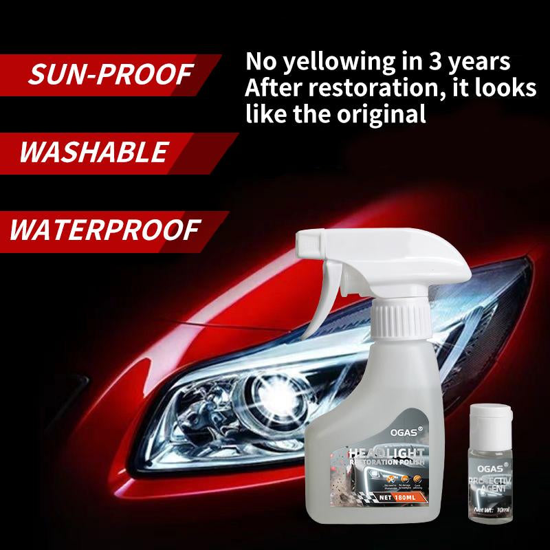 OGAS Headlight Restoration Kit – Guaranteed to Last as Long as You Own Your Vehicle – Brings Headlights Back to like New Condition - No Power Tools Required