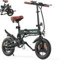 F200 Electric Folding Bicycle - 14" Commuter Ebike with 36V 7.8Ah Battery, 30-Mile Range, Phone Holder, USB Port, and LCD Display, Ideal for Teens and Adults