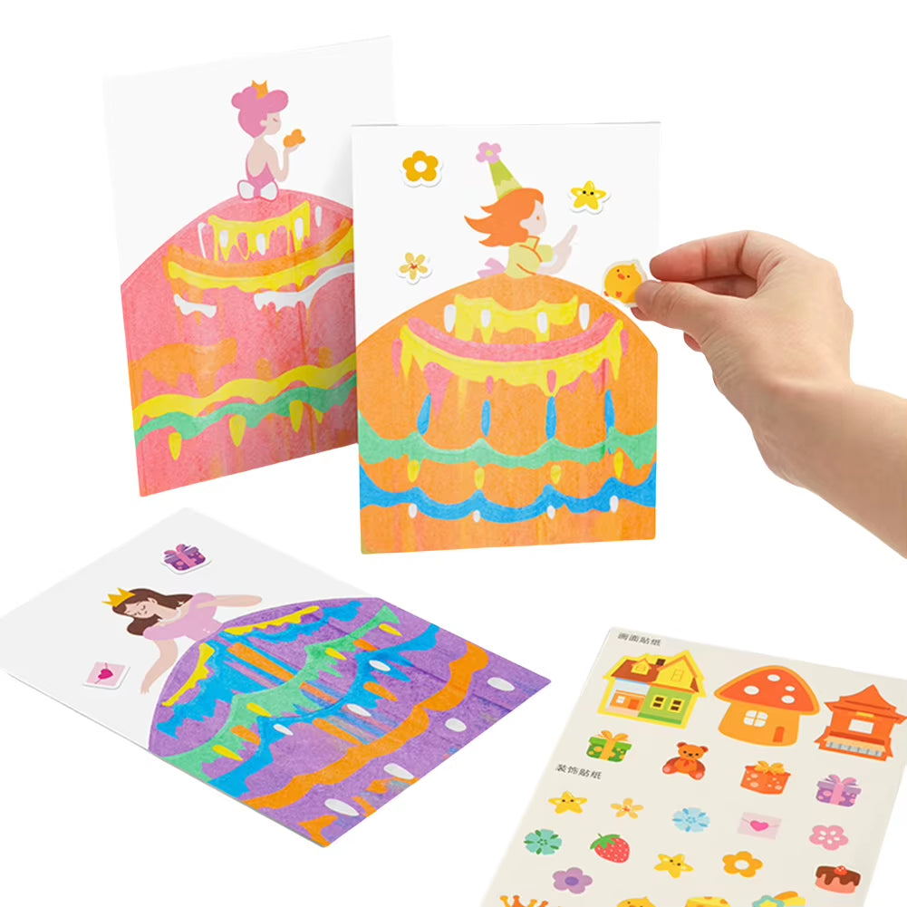 Squeegee Art Kids Paint Kit Dot Painting Art Kits DIY Rainbow Scratch Art for Kids Boys Girls Birthday Christmas Gifts