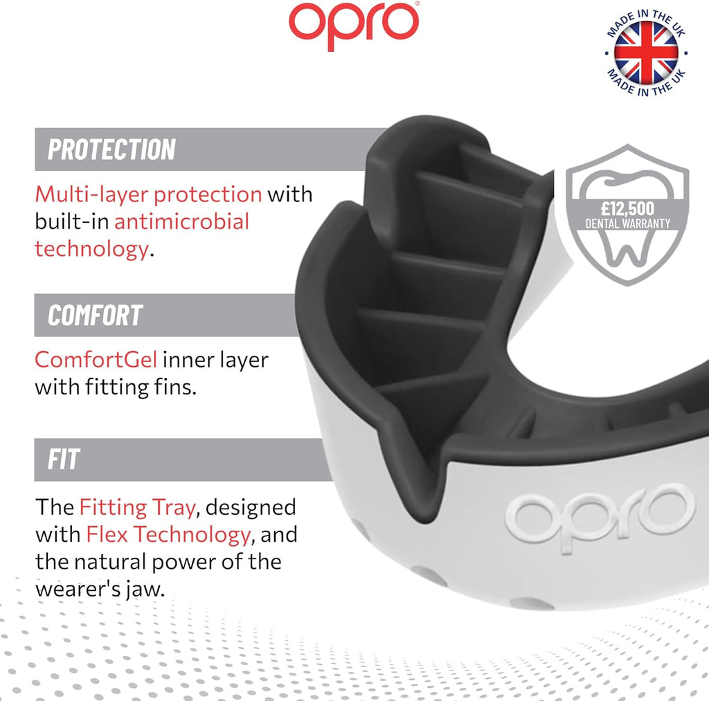 Silver Level Mouthguard Essential Fit – Gum Shield Adult and Kids –  Mouth Guard Boxing and MMA, Easy Self-Fit Gum Shield Rugby and Hockey – Superior Protection with Dental Warranty