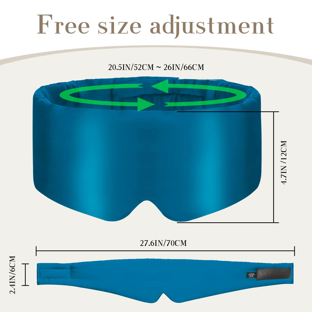 Mulberry Silk Sleep Mask - Premium Light Blocking Eye Shade for Travel and Napping, Soft Padded Design