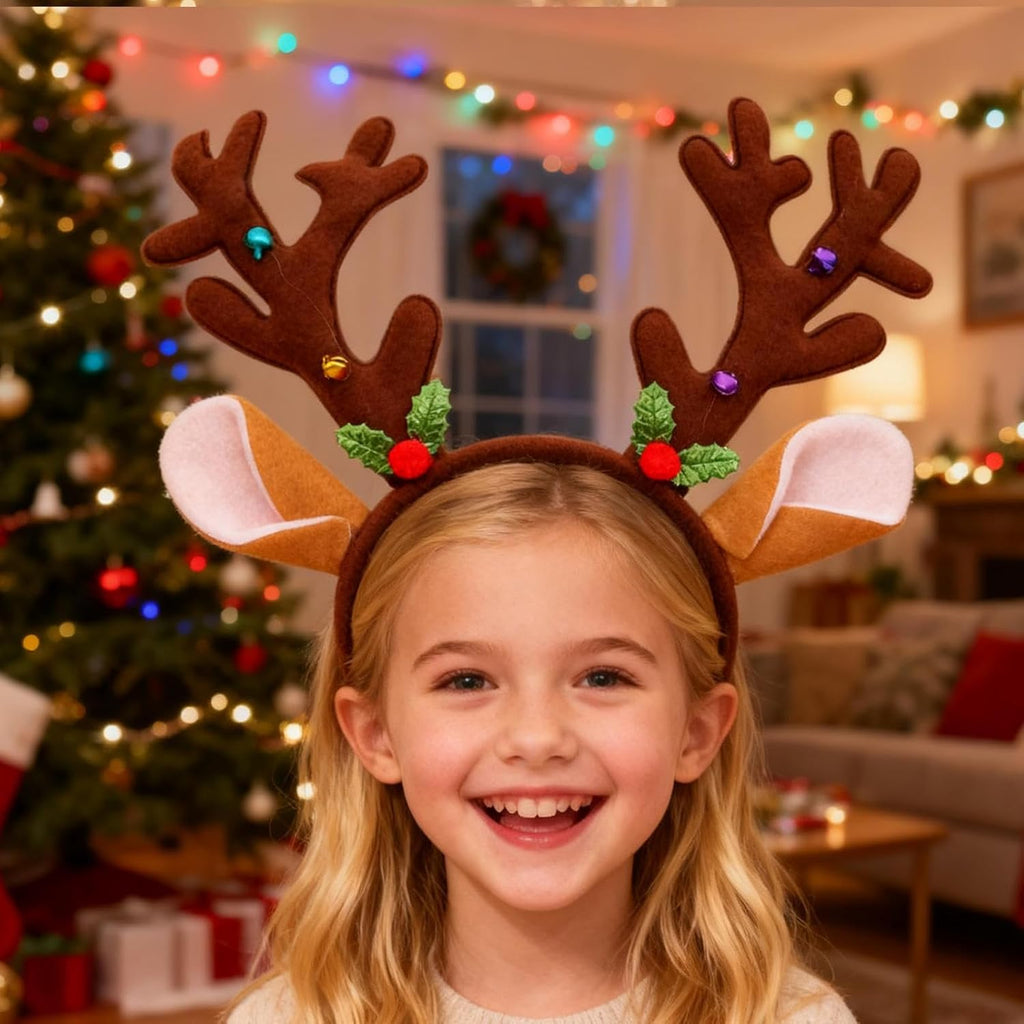 Christmas Headbands for Women - Reindeer Hair Accessories,Trend Headbands | for Holiday Family Gatherings Seasonal Celebrations Dinner Wedding Concert Event