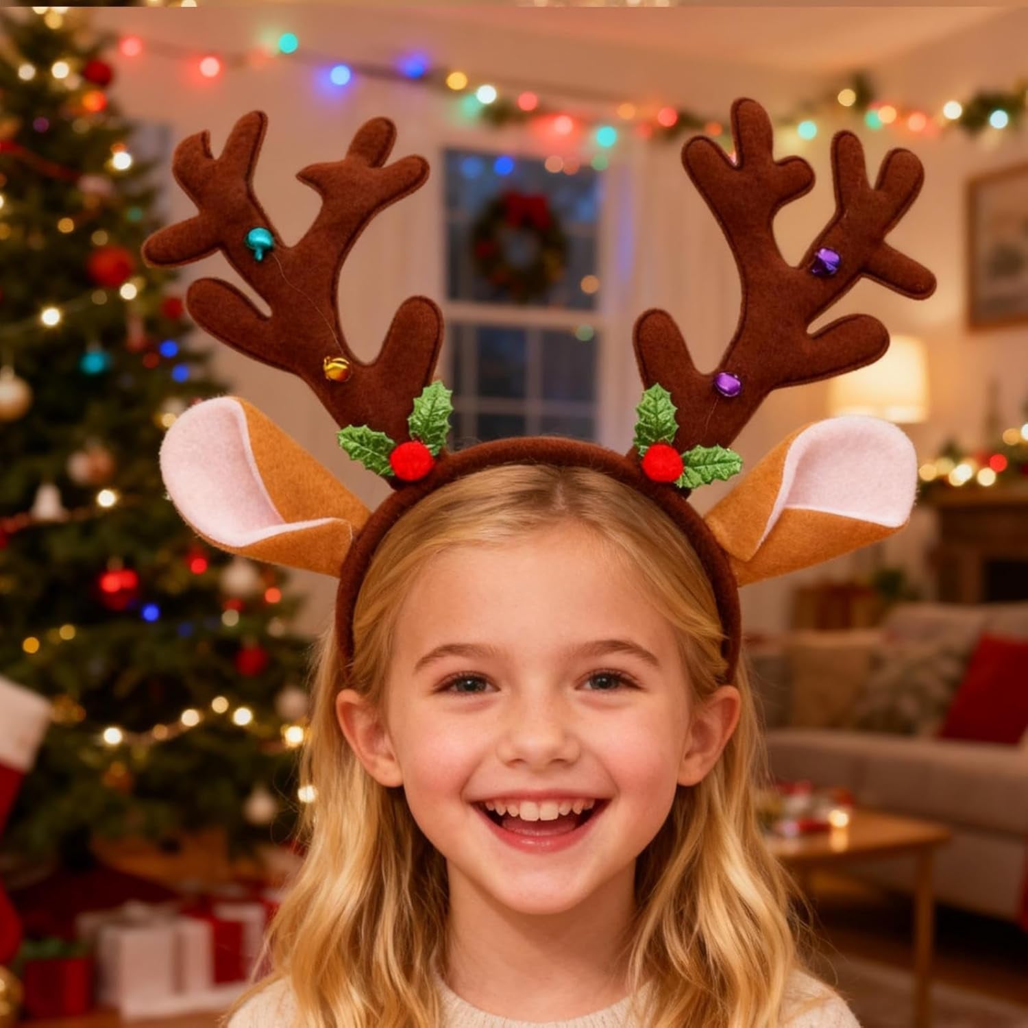 Christmas Headbands for Women - Reindeer Hair Accessories,Trend Headbands | for Holiday Family Gatherings Seasonal Celebrations Dinner Wedding Concert Event