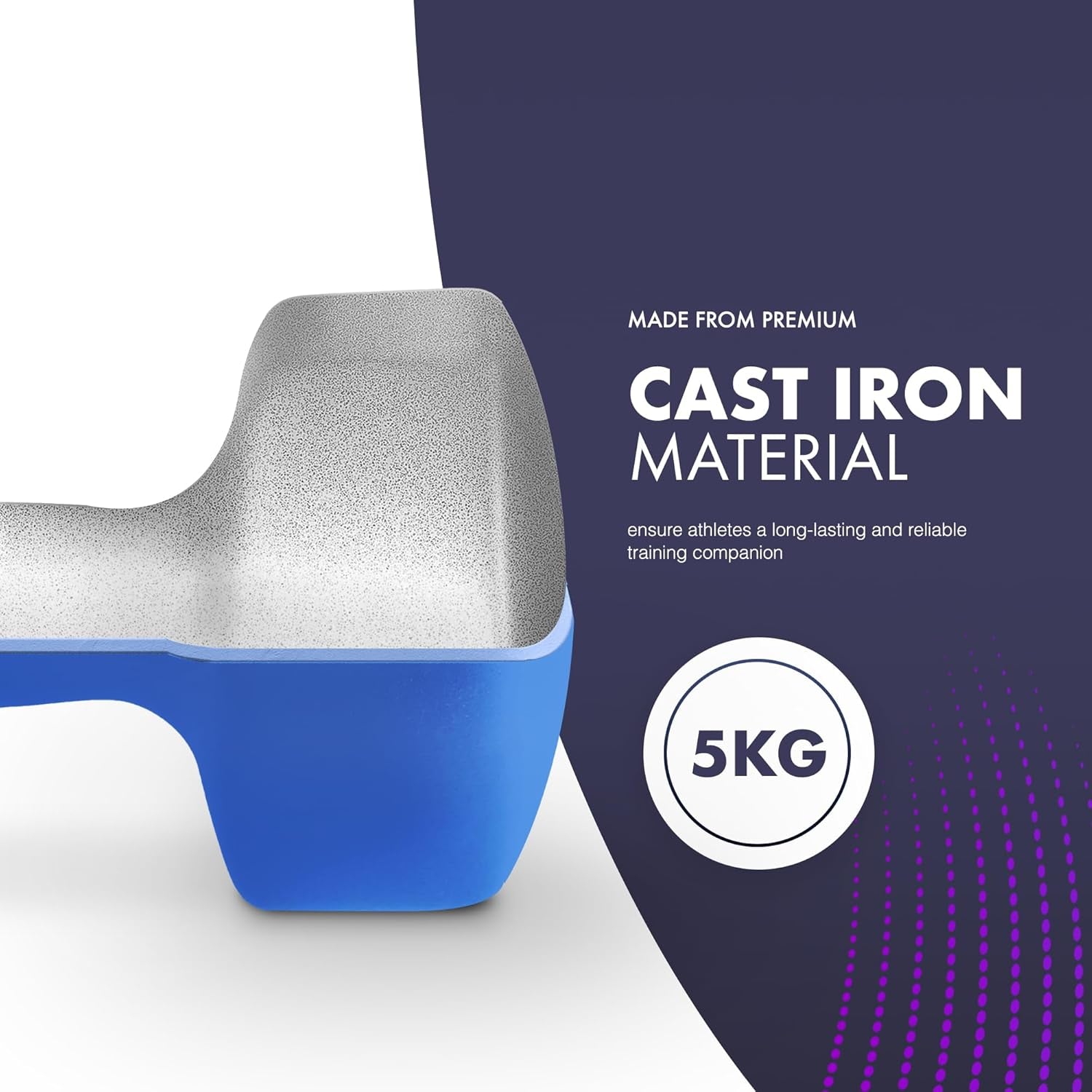 Neoprene Dumbbells Pair with Anti-Slip Grip,Hex Edges,Water-Resistant Surface & Workout Poster-Weight Set for Home, Gym & Fitness (1Kg 2Kg 3Kg 4Kg 5Kg 6Kg 8Kg 10Kg)