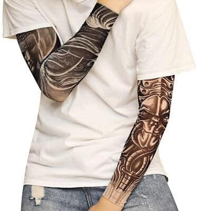 4 PCS Arm Fake Tattoos Sleeves Cover for Men Women, Unisex Party Tribal Totem Tattoos Sleeves for Outdoor Cycling Basketball Sunscreen Nylon Stretch