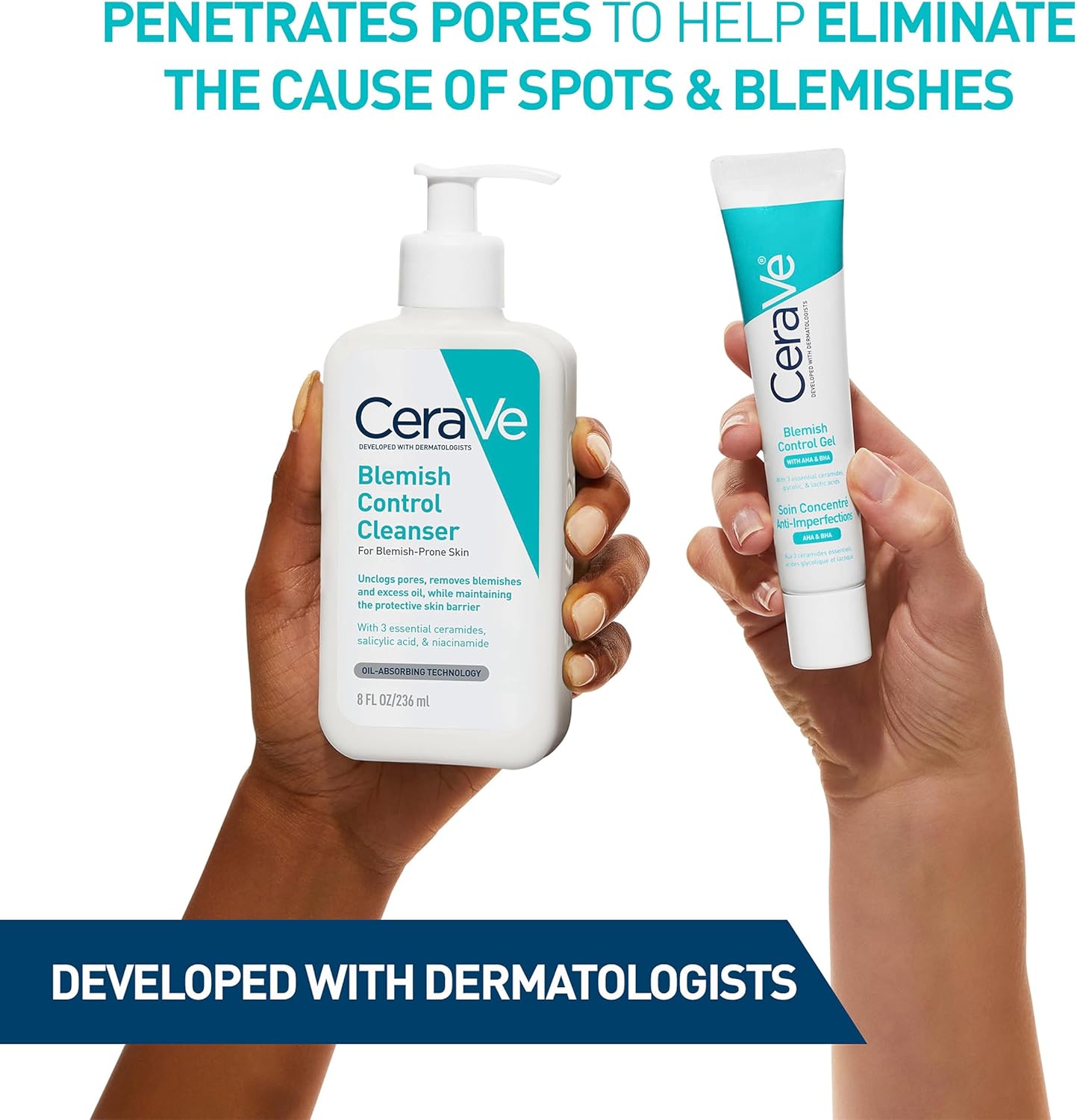 Cerave Blemish Control Face Cleanser with 2% Salicylic Acid & Niacinamide for Blemish-Prone Skin 236Ml
