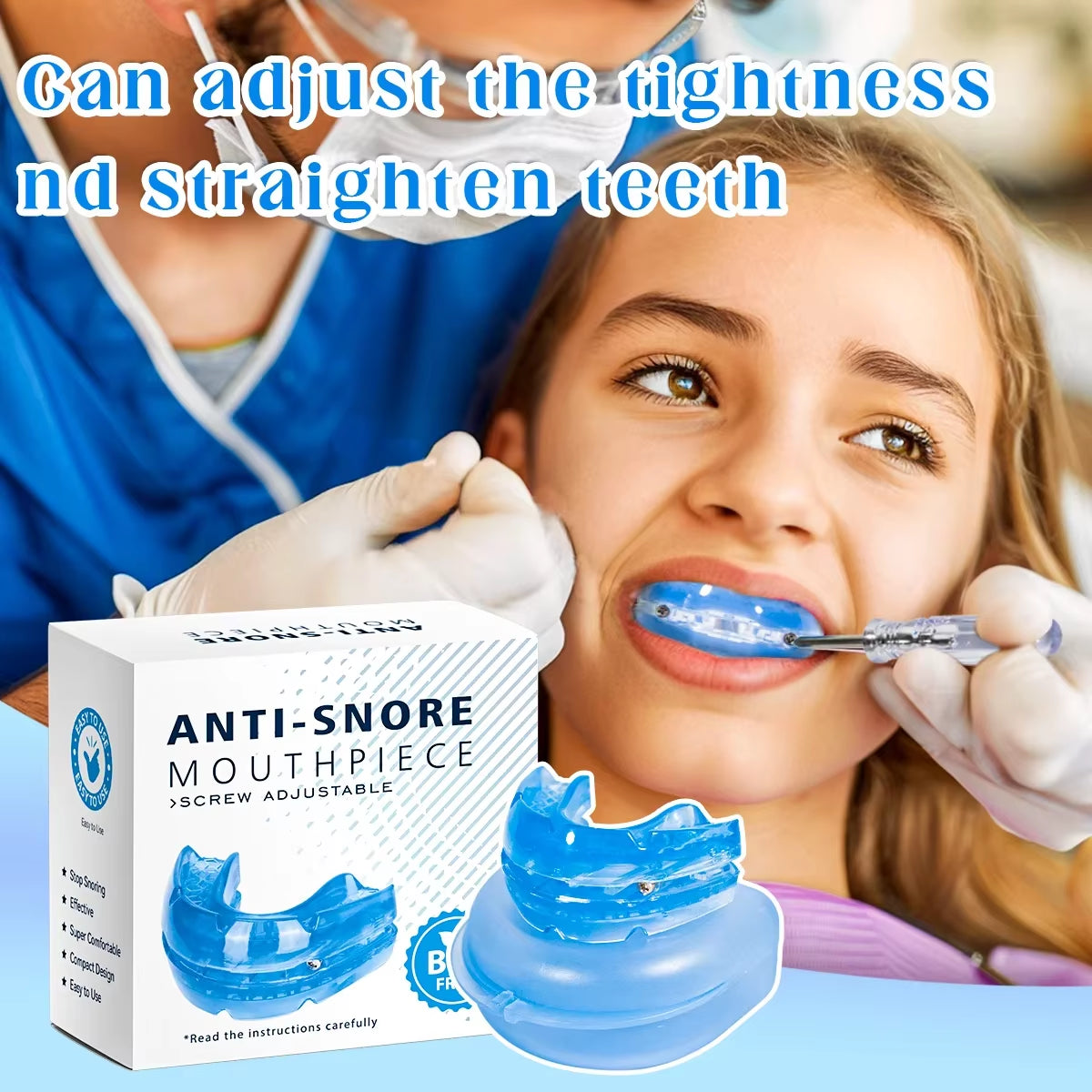 Adjustable Anti-Snoring Mouthguard and Bruxism Relief for Enhanced Sleep Quality