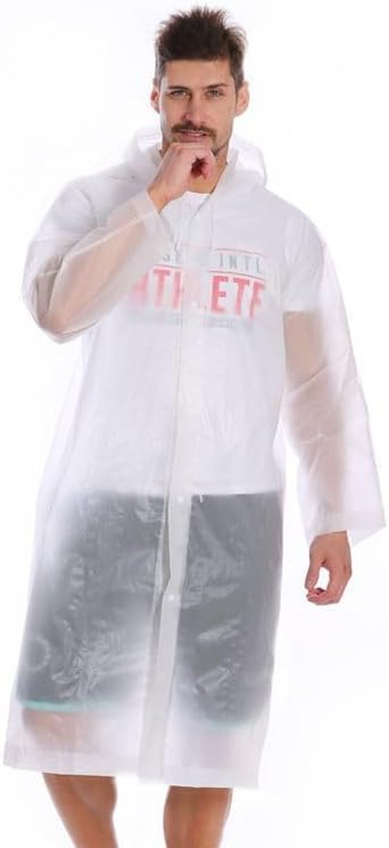 Raincoat Waterproof Adult Ladies Mens, Ideal for Festival, Camping, Hiking, Rain Coat with Hoods and Sleeves