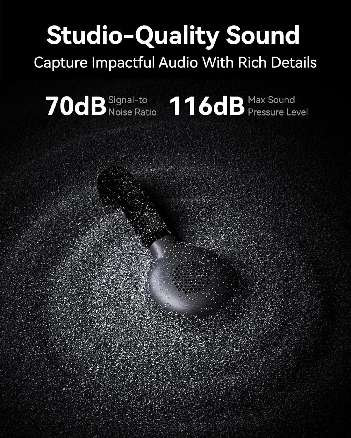 Lark M2S Wireless Lavalier Microphone for Camera, Iphone, Android, 300M Range, Titanium Clip, Noise Cancelling, 30H Duration, Lapel Mic for Livestream Vlog (2TX+2RX+1 Cable for Lightning)