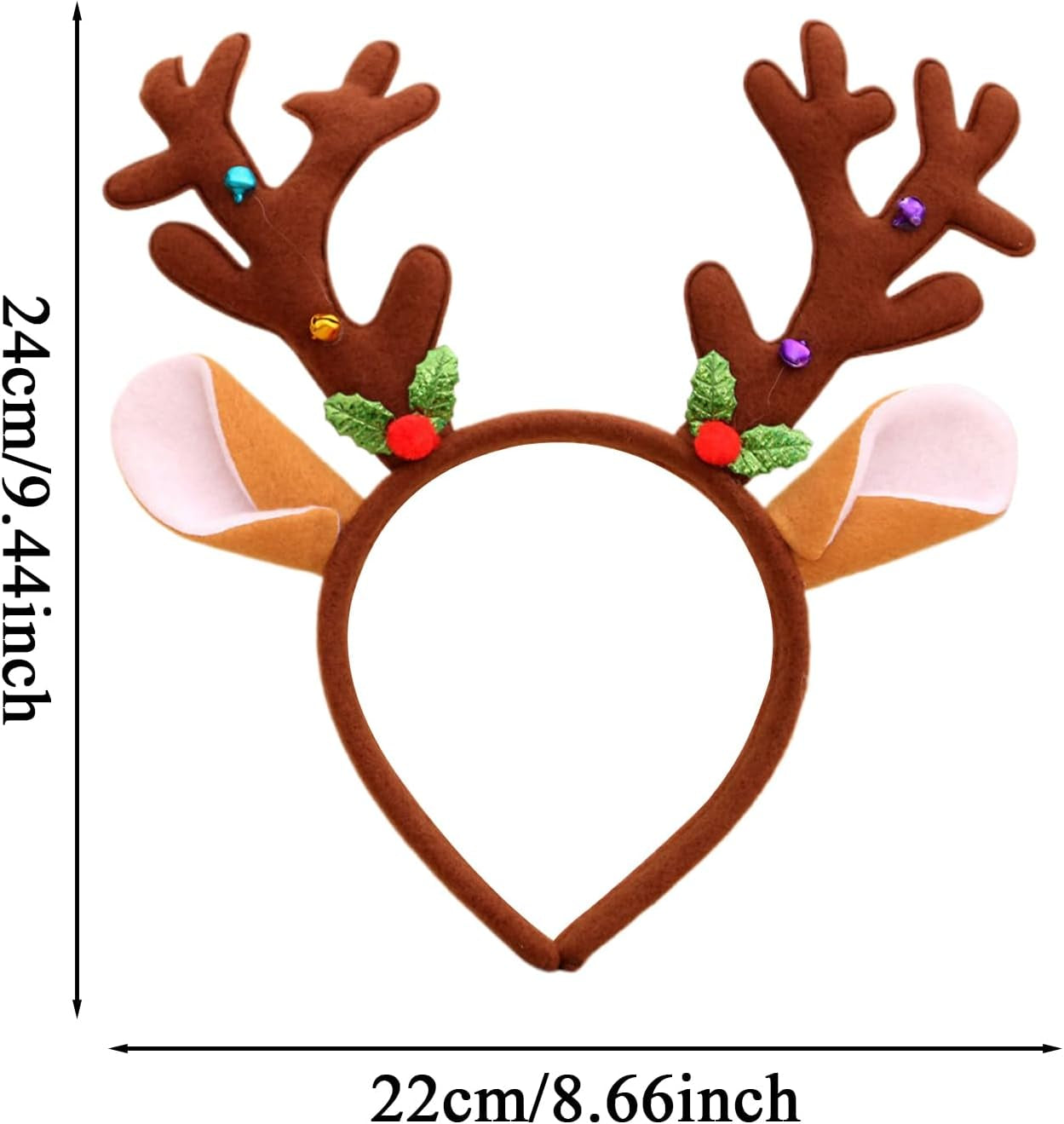 Christmas Headbands for Women - Reindeer Hair Accessories,Trend Headbands | for Holiday Family Gatherings Seasonal Celebrations Dinner Wedding Concert Event