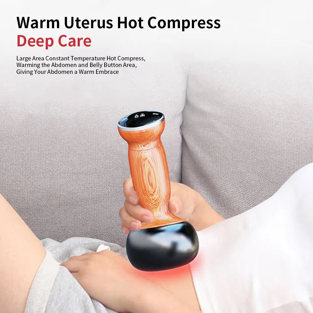 Electric Heating Bian Stone Gua Sha Massager with Hot Compress for Physiotherapy and Body Treatment - Moxibustion Tool for Back and Facial Care
