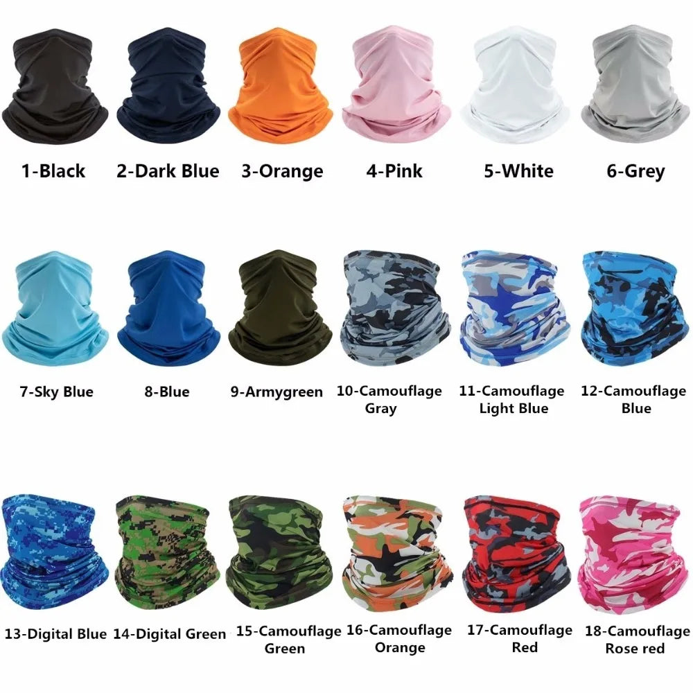 Multi-Purpose Turban Riding Scarf Cycling Bandana Men Women Neck Cover Sunscreen Ice Silk Outdoor Fishing Hiking Headwear Mask
