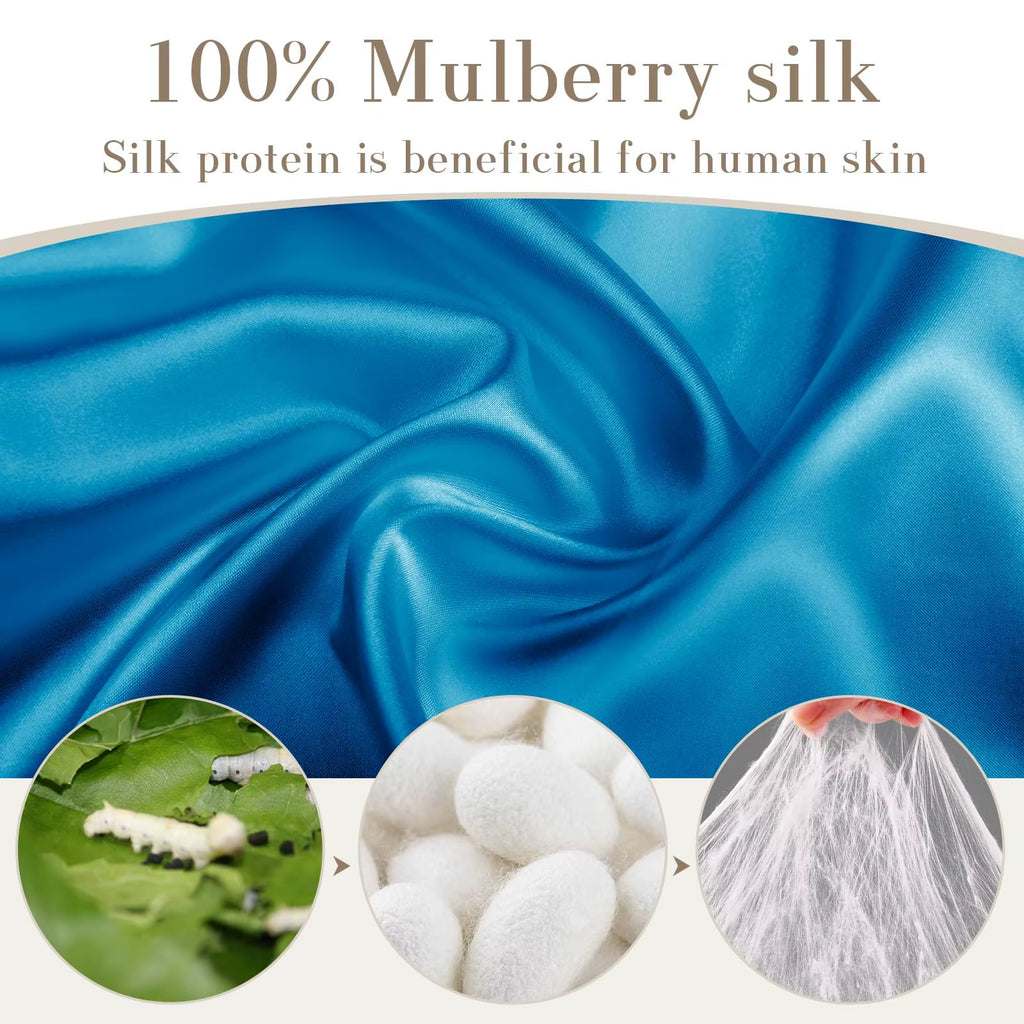 Mulberry Silk Sleep Mask - Premium Light Blocking Eye Shade for Travel and Napping, Soft Padded Design