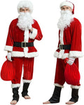 Luxury Deluxe Velvet Santa Claus Costume for Men - Professional Christmas Outfit in Adult Sizes for Holiday Parties