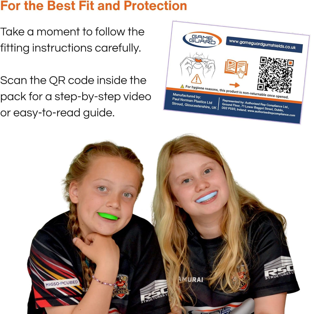 Boil & Bite Mouth Guard/Gum Shield – Mouldable Mouthguard/Gumshields - CE Approved, School Sports, Rugby, Hockey, Boxing, GAA, Martial Arts