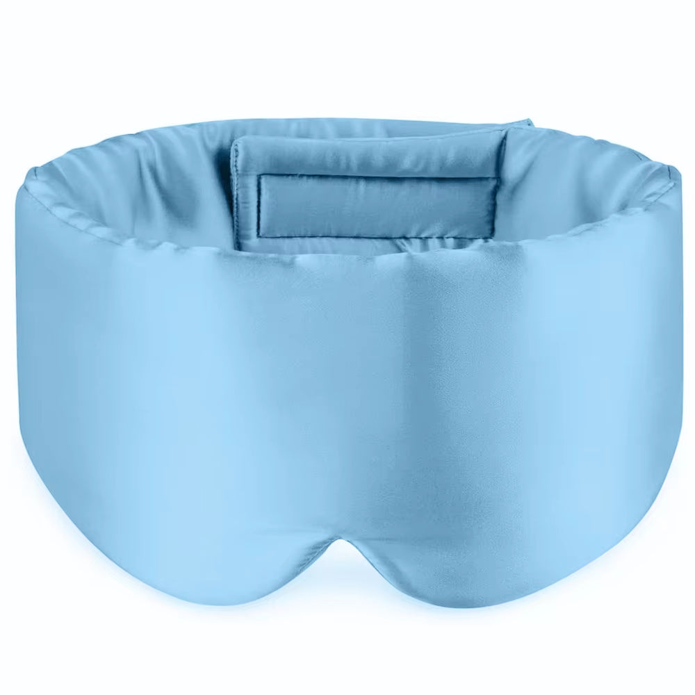Mulberry Silk Sleep Mask - Premium Light Blocking Eye Shade for Travel and Napping, Soft Padded Design