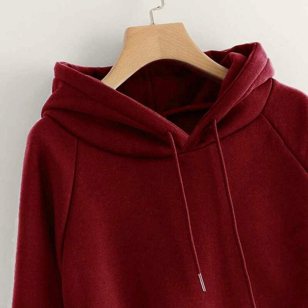 Oversized Hoodies for Women - Casual Loose Fit Long Sleeve Sweatshirts with Pockets, Plus Size Solid Color Drawstring Fleece Jackets on Clearance