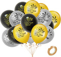 15-Piece Happy New Year 2026 Balloon Set for New Year's Eve Decorations (Black, Silver, Gold)