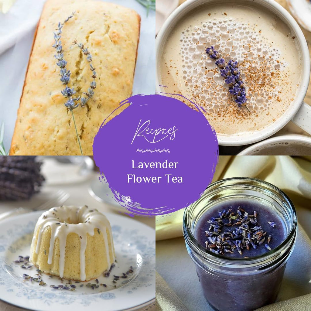 Lavender Tea - 30 Grams (30 Cups) | Premium Pure Lavender Flower Buds from Kashmir | Vegan, Non-GMO, Caffeine-Free | Eco-Sustainable Pet Jar Packaging